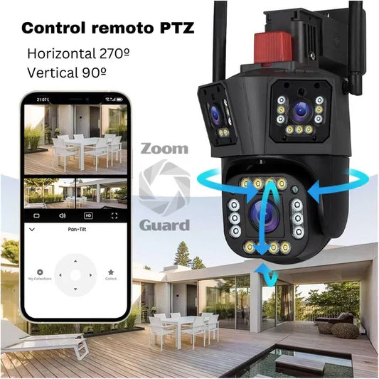 🔥Zoom Guard™ | Cámara WiFi de 3 Lentes con Cobertura 360°