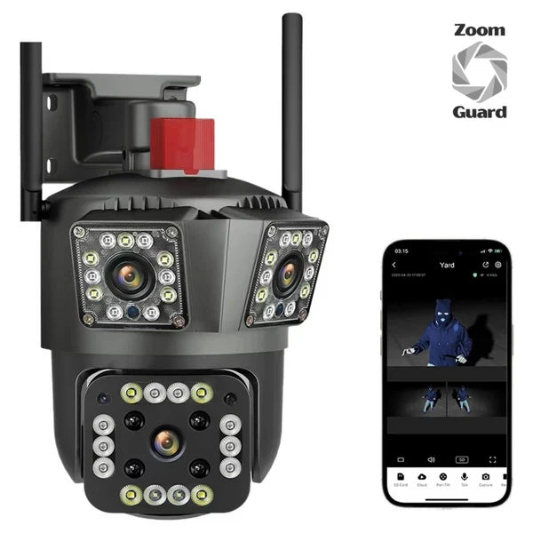 🔥Zoom Guard™ | Cámara WiFi de 3 Lentes con Cobertura 360°